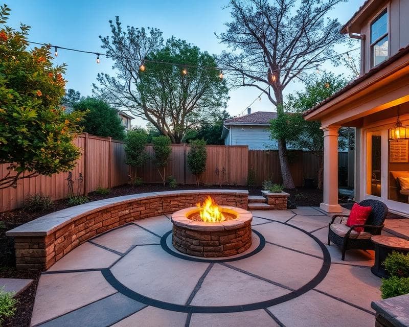 Layered hardscape and outdoor living project